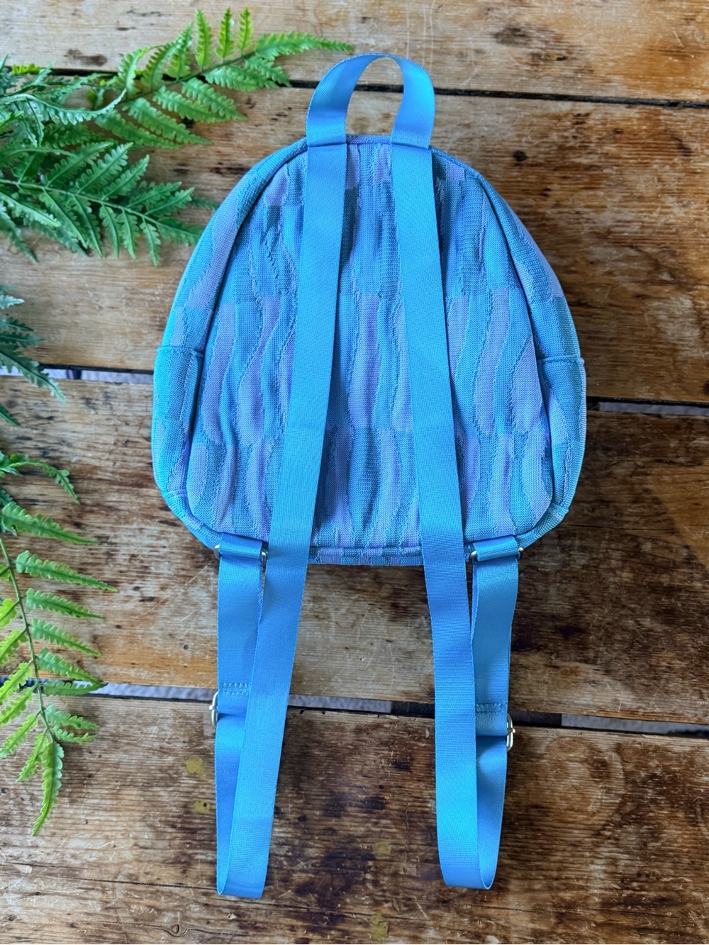 Blue Patterned Mini Backpack - Picture 3 of 5